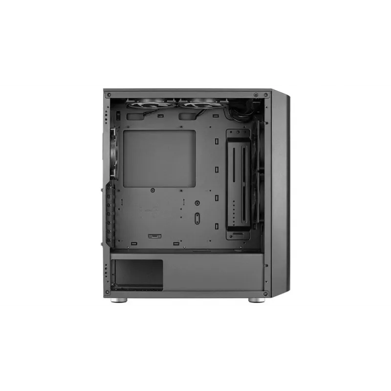 PC korpusas AEROCOOL Interstellar Midi Tower juodas — ATX, palaiko iki 362 mm GPU, 163 mm CPU aušintuvą, 3x120/360 mm priekinį radiatorių