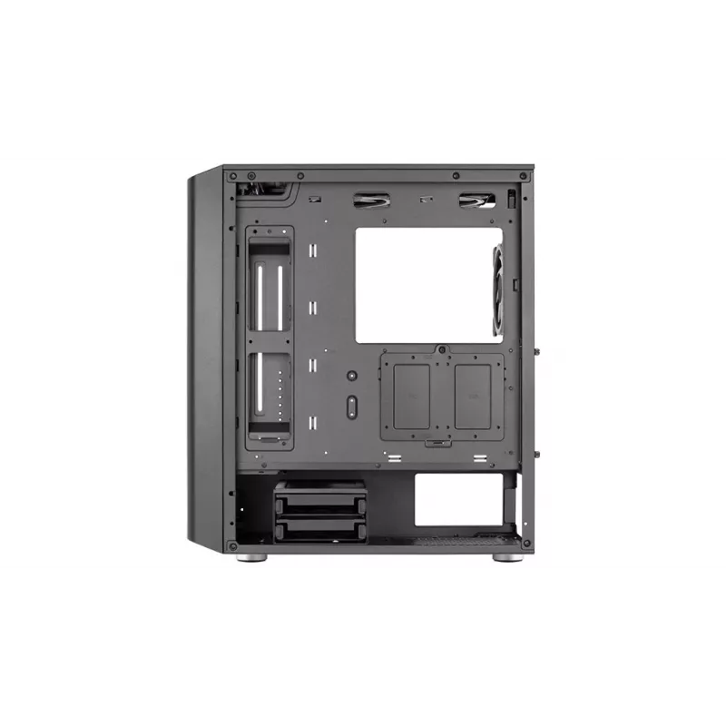 PC korpusas AEROCOOL Interstellar Midi Tower juodas — ATX, palaiko iki 362 mm GPU, 163 mm CPU aušintuvą, 3x120/360 mm priekinį radiatorių