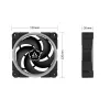 ARCTIC BioniX P120 A-RGB slėgiui optimizuotas 120 mm ventiliatorius su A-RGB