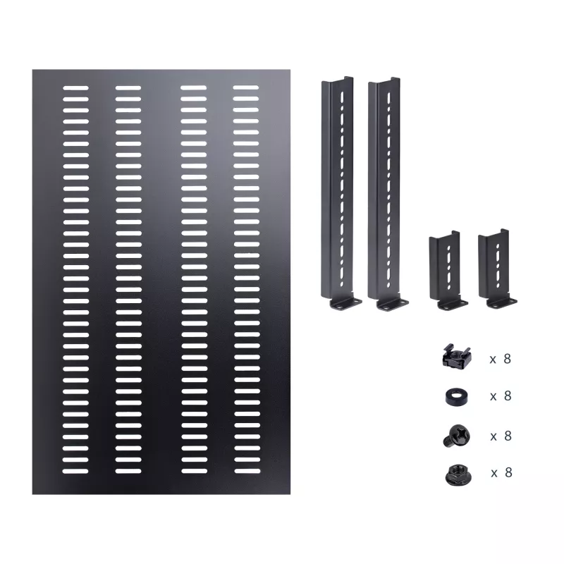 StarTech.com 1U 4-Post Adjustable Vented Server Rack Mount Shelf - 330lbs(150 kg) - 19.5 to 38in Adjustable Mounting Depth Universal Tray for 19 inch AV/ Network Equipment Rack - 27.5in Deep