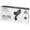 Stalinis tvirtinimas dujiniu spyruokliniu monitoriaus laikikliu Arctic X1-3D — palaiko iki 43 colių / 10 kg, VESA 75x75–100x100, juodas