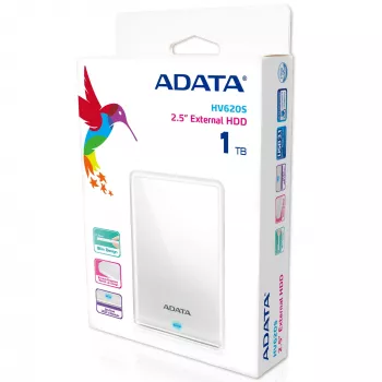 ADATA AHV620S-1TU3-CWH išorinis kietasis diskas 1 TB 2,5 colio Micro-USB B 3.2 Gen 1 (3.1 Gen 1) Baltas
