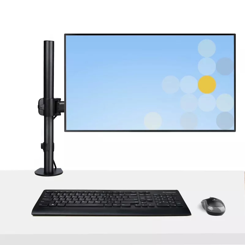 StarTech.com nešiojamojo kompiuterio stalo laikiklis - Monitoriaus ir nešiojamojo kompiuterio laikiklis - Ekranai iki 34 colių (8 kg) ir nešiojamieji kompiuteriai (4,5 kg) - Lankstoma VESA nešiojamojo kompiuterio dėklo rankena - Spaustuvas / kiaurymės tvirtinimas