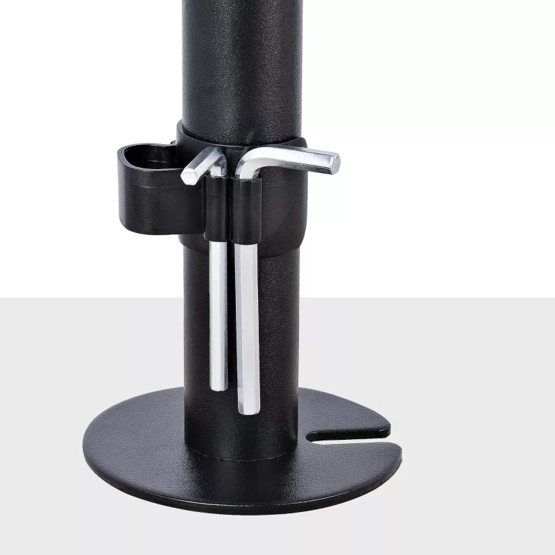 StarTech.com nešiojamojo kompiuterio stalo laikiklis - Monitoriaus ir nešiojamojo kompiuterio laikiklis - Ekranai iki 34 colių (8 kg) ir nešiojamieji kompiuteriai (4,5 kg) - Lankstoma VESA nešiojamojo kompiuterio dėklo rankena - Spaustuvas / kiaurymės tvirtinimas