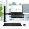 StarTech.com nešiojamojo kompiuterio stalo laikiklis - Monitoriaus ir nešiojamojo kompiuterio laikiklis - Ekranai iki 34 colių (8 kg) ir nešiojamieji kompiuteriai (4,5 kg) - Lankstoma VESA nešiojamojo kompiuterio dėklo rankena - Spaustuvas / kiaurymės tvirtinimas