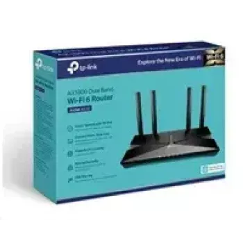 TP-LINK Dviejų juostų Wi-Fi 6 maršrutizatorius Archer AX20 802.11ax, 574+1201 Mbit/s, 10/100/1000 Mbit/s, Ethernet LAN (RJ-45) prievadai 4, Antenų skaičius 4