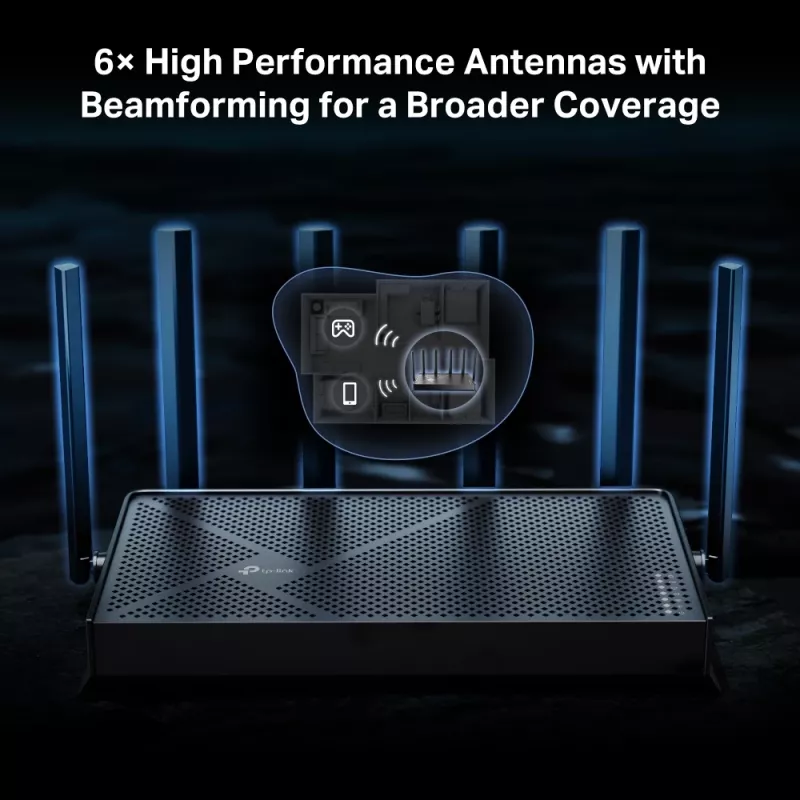 TP-Link Archer BE400 belaidis maršrutizatorius 2,5 Gigabit Ethernet dviejų dažnių (2,4 GHz / 5 GHz) juodas