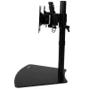 „StarTech.com“ dvigubo monitoriaus stovas – horizontalus – juodas, pastatomas, 8 kg, 61 cm (24 colių), 100 x 100 mm, reguliuojamas aukštis, juodas