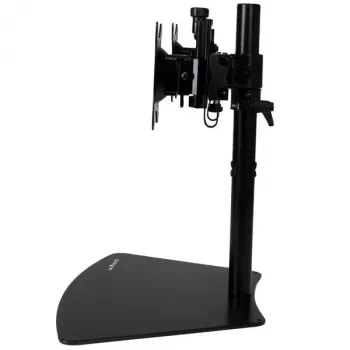 „StarTech.com“ dvigubo monitoriaus stovas – horizontalus – juodas, pastatomas, 8 kg, 61 cm (24 colių), 100 x 100 mm, reguliuojamas aukštis, juodas