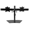 „StarTech.com“ dvigubo monitoriaus stovas – horizontalus – juodas, pastatomas, 8 kg, 61 cm (24 colių), 100 x 100 mm, reguliuojamas aukštis, juodas