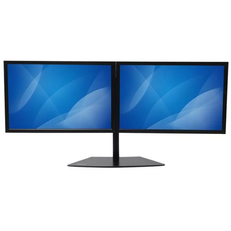 „StarTech.com“ dvigubo monitoriaus stovas – horizontalus – juodas, pastatomas, 8 kg, 61 cm (24 colių), 100 x 100 mm, reguliuojamas aukštis, juodas