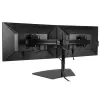 „StarTech.com“ dvigubo monitoriaus stovas – horizontalus – juodas, pastatomas, 8 kg, 61 cm (24 colių), 100 x 100 mm, reguliuojamas aukštis, juodas