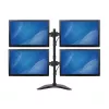 “StarTech.com” keturių monitorių stalinis stovas – lankstus, laisvai pastatomas, 8 kg, 33 cm (13 colių), 68,6 cm (27 colių), 100 x 100 mm, juodas