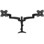 StarTech.com Stalo tvirtinimo dviejų monitorių laikiklis - lankstus, spaustukas, 13,6 kg, 30,5 cm (12 colių), 61 cm (24 colių), 100 x 100 mm, juodas