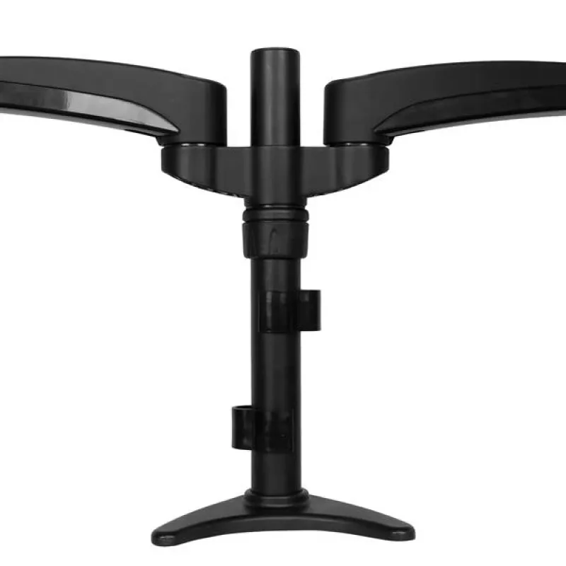 StarTech.com Stalo tvirtinimo dviejų monitorių laikiklis - lankstus, spaustukas, 13,6 kg, 30,5 cm (12 colių), 61 cm (24 colių), 100 x 100 mm, juodas