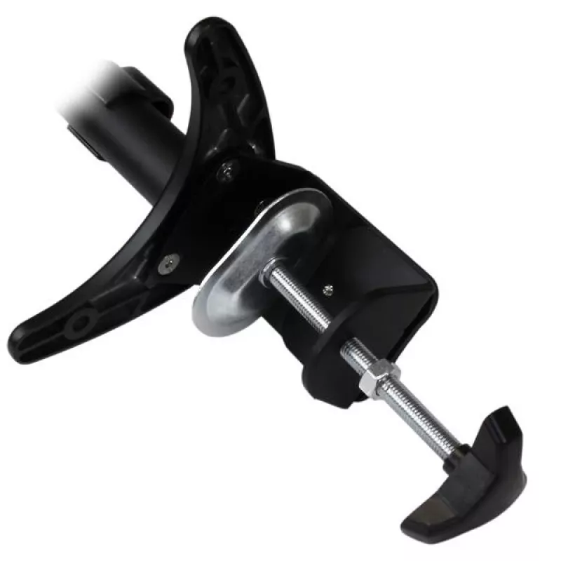 StarTech.com Stalo tvirtinimo dviejų monitorių laikiklis - lankstus, spaustukas, 13,6 kg, 30,5 cm (12 colių), 61 cm (24 colių), 100 x 100 mm, juodas