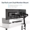 StarTech.com Stalo tvirtinimo dviejų monitorių laikiklis - lankstus, spaustukas, 13,6 kg, 30,5 cm (12 colių), 61 cm (24 colių), 100 x 100 mm, juodas