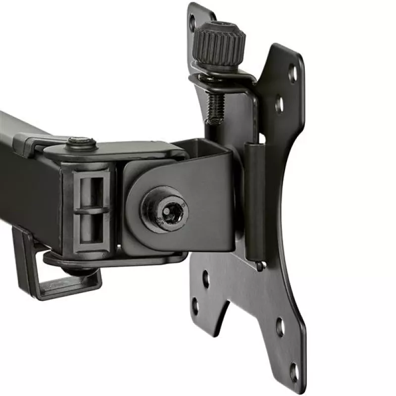 StarTech.com Stalo montavimo dviejų monitorių laikiklis – spaustukas / apvalkalas VESA monitorių laikiklis, skirtas iki 32 colių ekranams – ergonomiškas sąnarinis monitorių laikiklis – aukščio reguliavimas / pasvirimas / pasukimas / sukimas