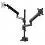 StarTech.com Stalviršio laikiklis dviem monitoriams, pilnai judantis monitoriaus laikiklis 2 VESA ekranams iki 32 inch (17,6 svaro/8 kg), reguliuojamas aukštis, tvirtinimas spaustuvu / kiauryme, mechaninė spyruoklė