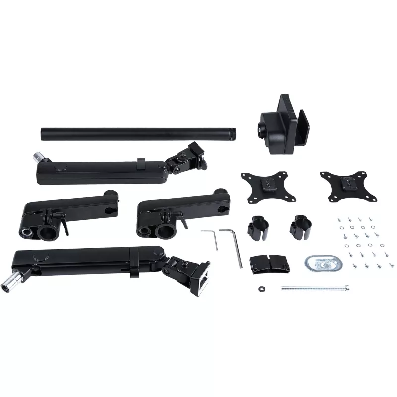 StarTech.com Stalviršio laikiklis dviem monitoriams, pilnai judantis monitoriaus laikiklis 2 VESA ekranams iki 32 inch (17,6 svaro/8 kg), reguliuojamas aukštis, tvirtinimas spaustuvu / kiauryme, mechaninė spyruoklė