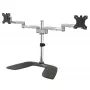 StarTech.com dvigubas monitoriaus stovas - ergonomiškas stalviršio monitoriaus stovas iki 32 colių VESA ekranams - laisvai stovintis lankstus universalus kompiuterio monitoriaus laikiklis - reguliuojamas aukštis - sidabrinis