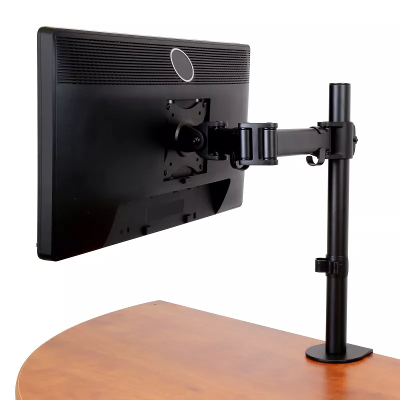 StarTech.com stalinis monitoriaus laikiklis, skirtas iki 34 colių (8 kg) VESA suderinamiems ekranams – reguliuojamas ant stulpo tvirtinamas vieno monitoriaus laikiklis – ergonomiškas, aukščio reguliavimo monitoriaus laikiklis – tvirtinimas spaustuku / per kiaurymę