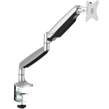 StarTech.com stalinis monitoriaus laikiklis – tvirtas, ergonomiškas VESA monitoriaus laikiklis – vienam 9 kg ekranui – pilnai judinamas, reguliuojamo aukščio, pasukamas – aliuminis – C spaustuvas / grommet – sidabrinis