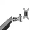 StarTech.com stalinis monitoriaus laikiklis – tvirtas, ergonomiškas VESA monitoriaus laikiklis – vienam 9 kg ekranui – pilnai judinamas, reguliuojamo aukščio, pasukamas – aliuminis – C spaustuvas / grommet – sidabrinis