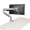 StarTech.com stalinis monitoriaus laikiklis – tvirtas, ergonomiškas VESA monitoriaus laikiklis – vienam 9 kg ekranui – pilnai judinamas, reguliuojamo aukščio, pasukamas – aliuminis – C spaustuvas / grommet – sidabrinis