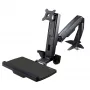 StarTech.com Sit Stand Monitor Arm - Stalo tvirtinimo reguliuojama sėdimo ir stovimo darbo vieta vienam 34 inch VESA montuojamam ekranui - Ergonominis šarnyrinis stovimo stalo keitiklis su klaviatūros padėklu