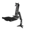 StarTech.com Sit Stand Monitor Arm - Stalo tvirtinimo reguliuojama sėdimo ir stovimo darbo vieta vienam 34 inch VESA montuojamam ekranui - Ergonominis šarnyrinis stovimo stalo keitiklis su klaviatūros padėklu