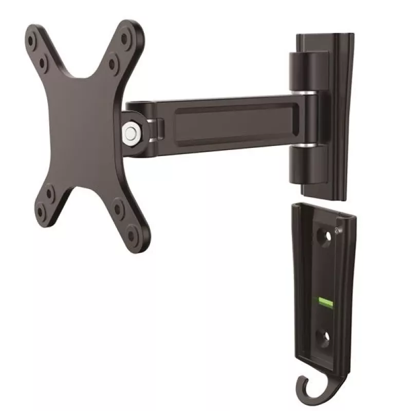 StarTech.com sieninio tvirtinimo monitoriaus laikiklis – vienas pasukamas, 15 kg, 33 cm (13 colių), 68,6 cm (27 colių), 75 x 75 mm, 100 x 100 mm, juodas