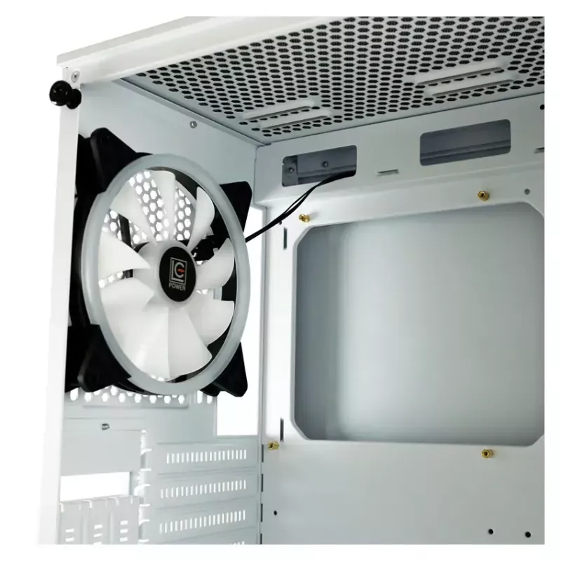 Korpusas PC LC-Power Gaming 803W Midi Tower, juoda, balta