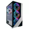 Korpusas PC LC-Power Gaming 803W Midi Tower, juoda, balta