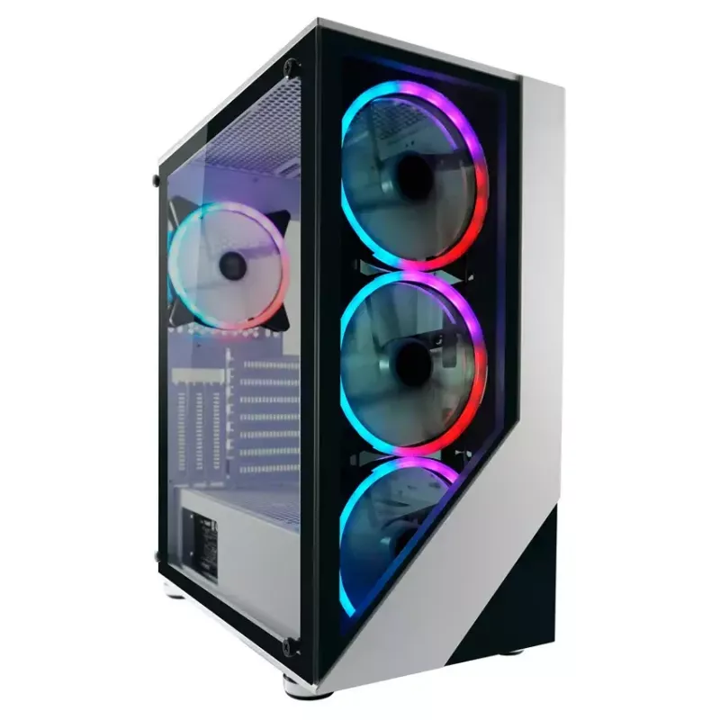 Korpusas PC LC-Power Gaming 803W Midi Tower, juoda, balta