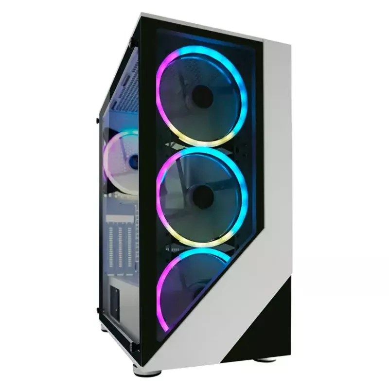 Korpusas PC LC-Power Gaming 803W Midi Tower, juoda, balta