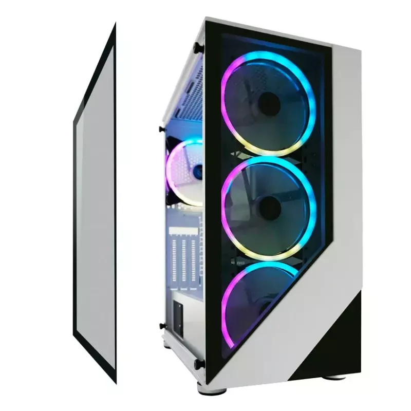 Korpusas PC LC-Power Gaming 803W Midi Tower, juoda, balta