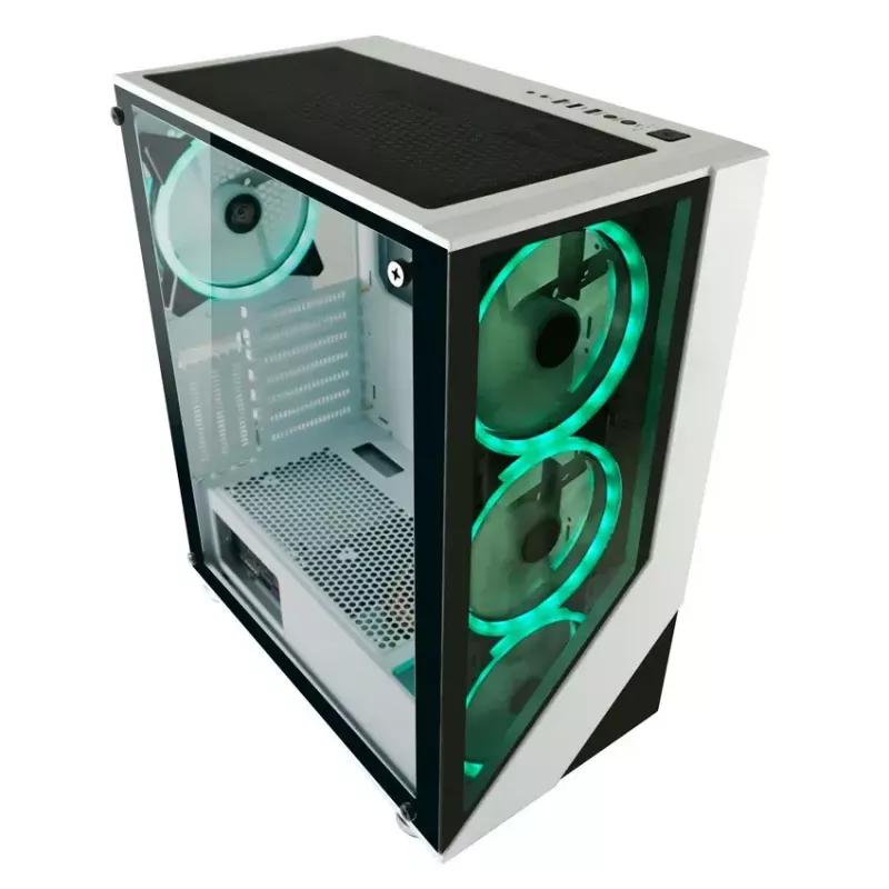 Korpusas PC LC-Power Gaming 803W Midi Tower, juoda, balta