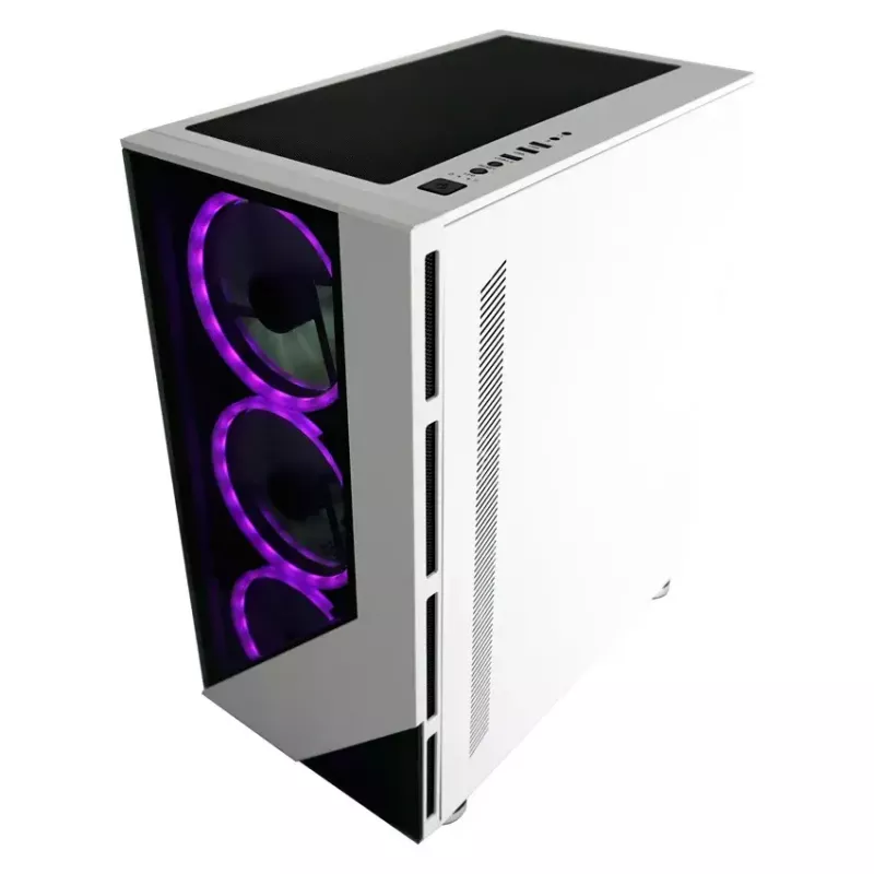 Korpusas PC LC-Power Gaming 803W Midi Tower, juoda, balta