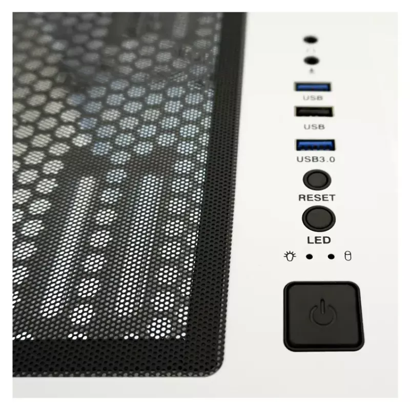 Korpusas PC LC-Power Gaming 803W Midi Tower, juoda, balta