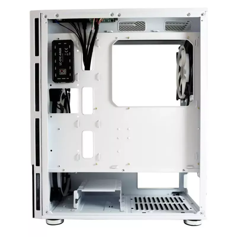 Korpusas PC LC-Power Gaming 803W Midi Tower, juoda, balta