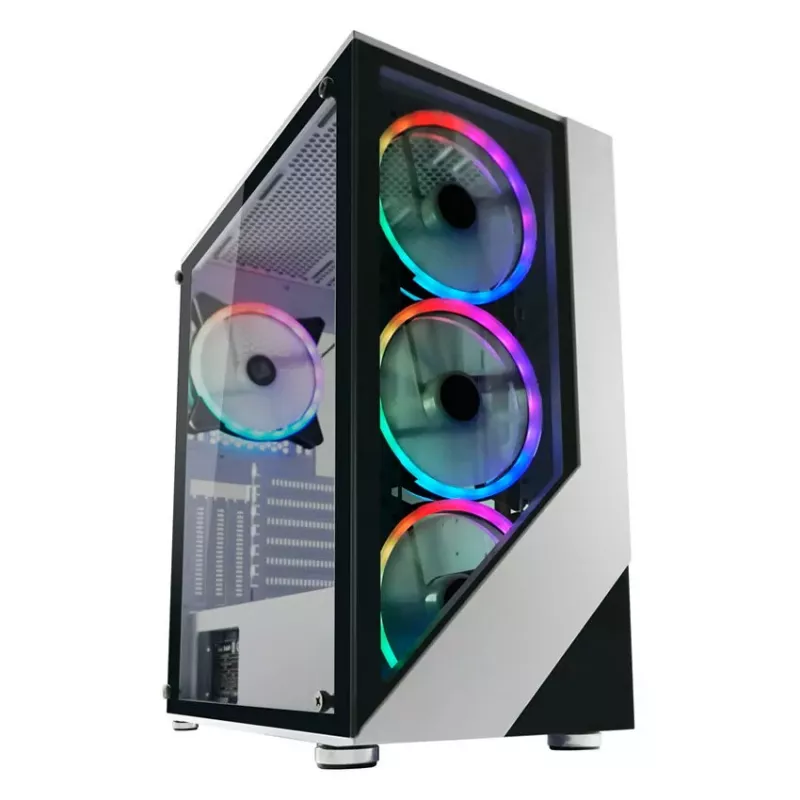 Korpusas PC LC-Power Gaming 803W Midi Tower, juoda, balta