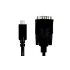 LogiLink AU0051A Vaizdo kabelio adapteris 1,2 m USB C VGA D-Sub juodas