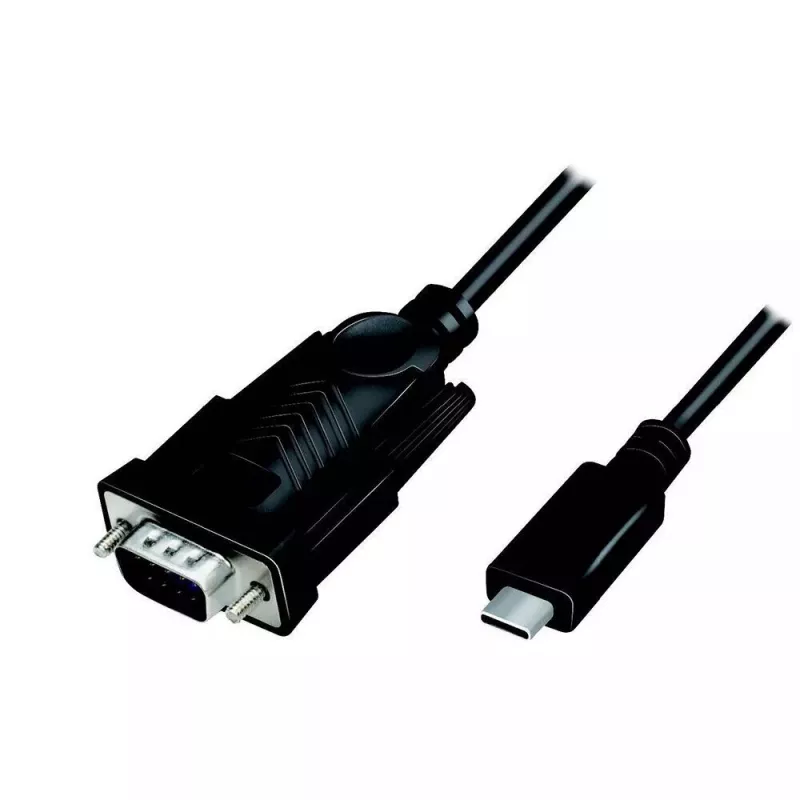 LogiLink AU0051A Vaizdo kabelio adapteris 1,2 m USB C VGA D-Sub juodas