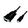 LogiLink AU0051A Vaizdo kabelio adapteris 1,2 m USB C VGA D-Sub juodas