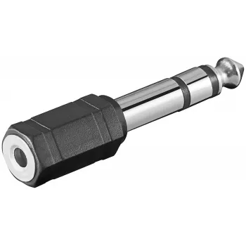 jungčių adapteris Microconnect AUDANR 6,3 mm į 3,5 mm juodas