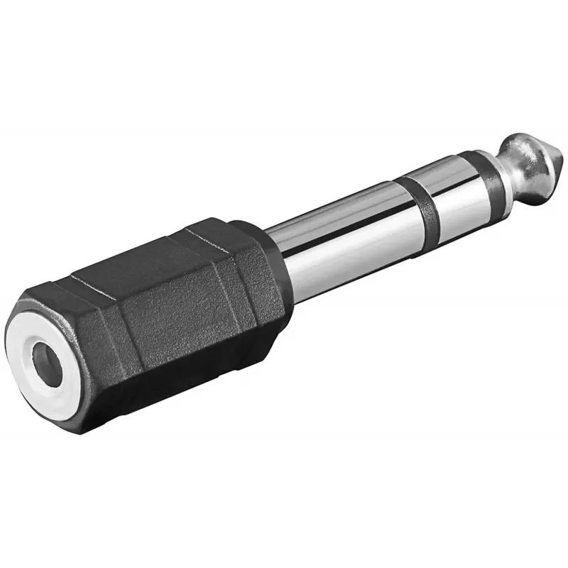 jungčių adapteris Microconnect AUDANR 6,3 mm į 3,5 mm juodas