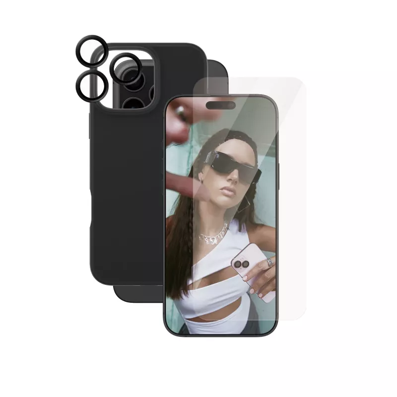 „3 viename“ rinkinys „PanzerGlass CARE by Fashion“, skirtas „iPhone 16 Pro Max“