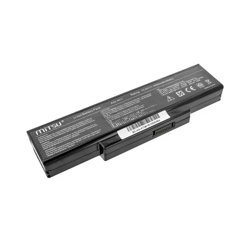 Baterija MITSU, skirta ASUS K72 K73 N73 X77, 4400 mAh, 10.8–11.1 V