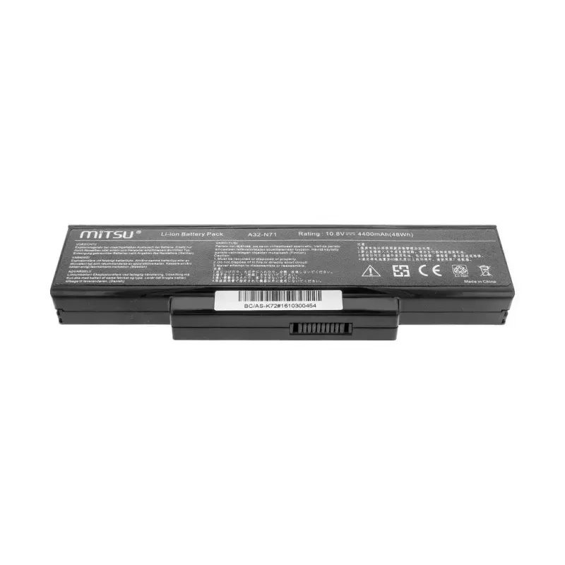 Baterija MITSU, skirta ASUS K72 K73 N73 X77, 4400 mAh, 10.8–11.1 V
